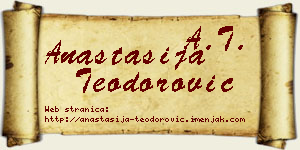 Anastasija Teodorović vizit kartica